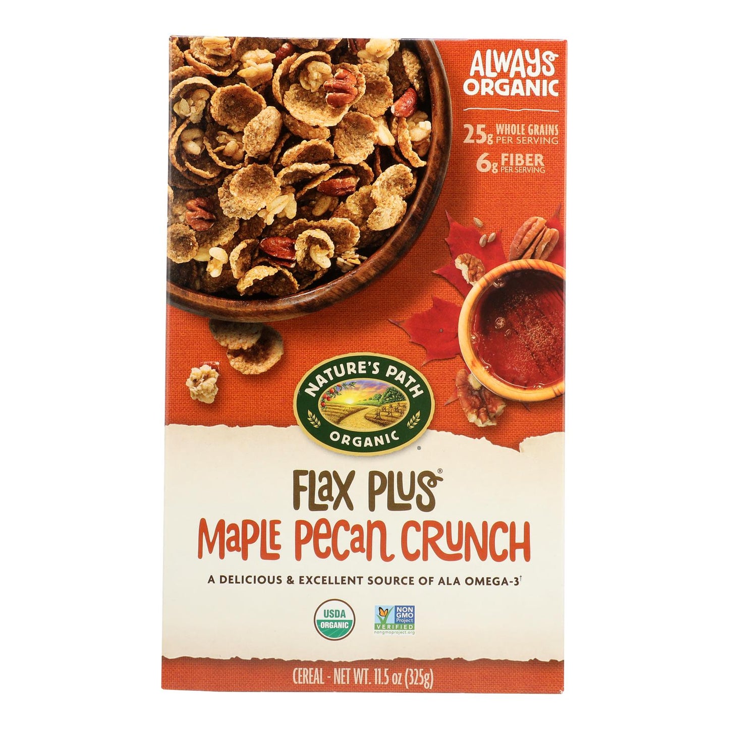 Nature's Path Maple Pecan Crunch - Flax Plus - Case Of 12 - 11.5 Oz.