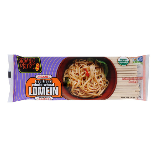 Organic Planet Traditional Whole Wheat Lomein Oriental Noodles - Case Of 12 - 8 Oz.