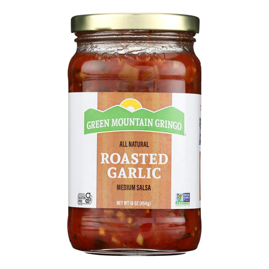 Green Mountain Gringo Medium Salsa - Garlic - Case Of 12 - 16 Oz.