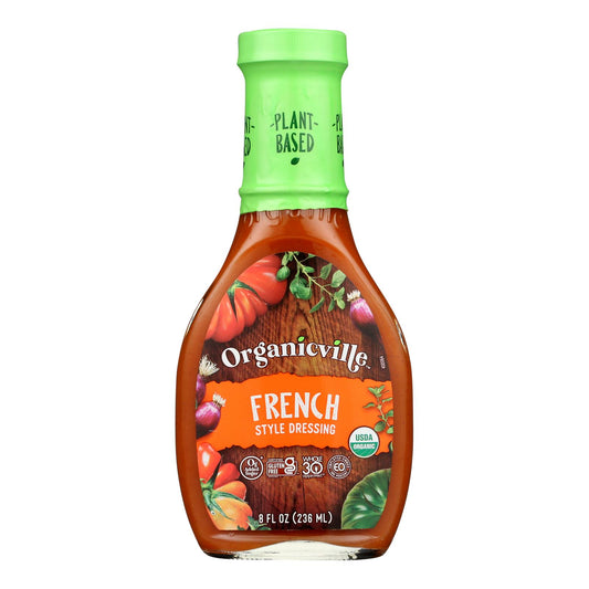 Organic Ville Organic Dressing - French - Case Of 6 - 8 Fl Oz.