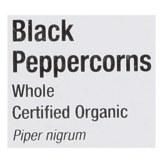Frontier Herb Peppercorns Organic Whole Black - Single Bulk Item - 1lb