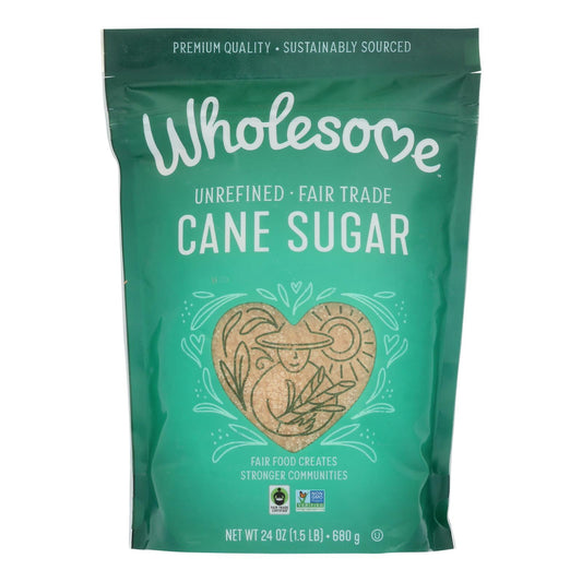 Wholesome Sweeteners Sugar - Natural Cane - Fair Trade - 1.5 Lbs - Case Of 12