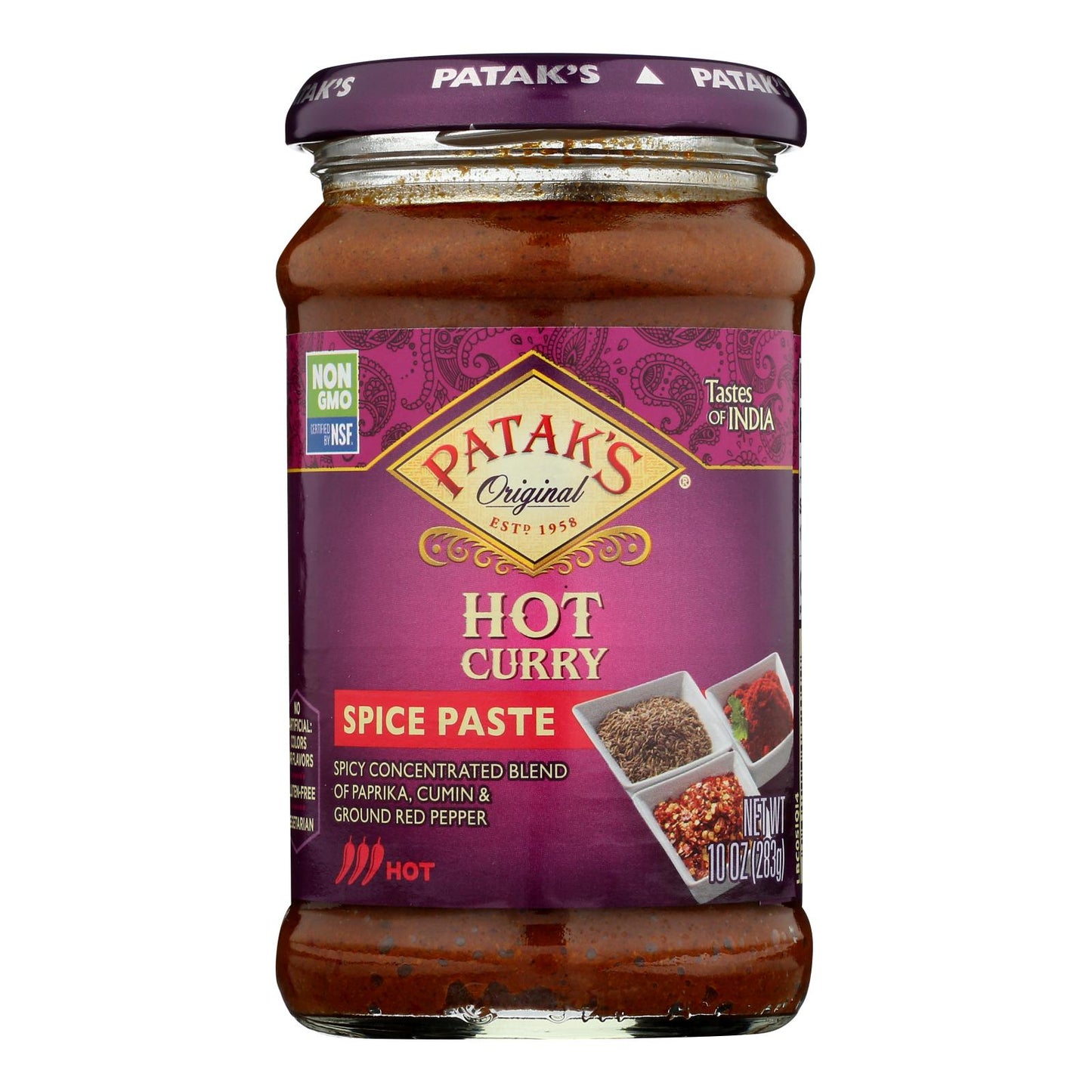 Pataks Curry Paste - Concentrated - Hot - 10 Oz - Case Of 6