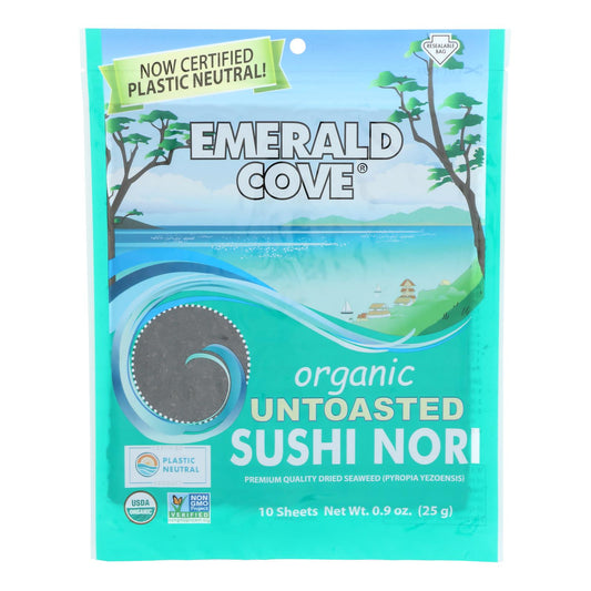 Emerald Cove Organic Pacific Nori - Untoasted Hoshi - Silver Grade - .9 Oz - Case Of 6