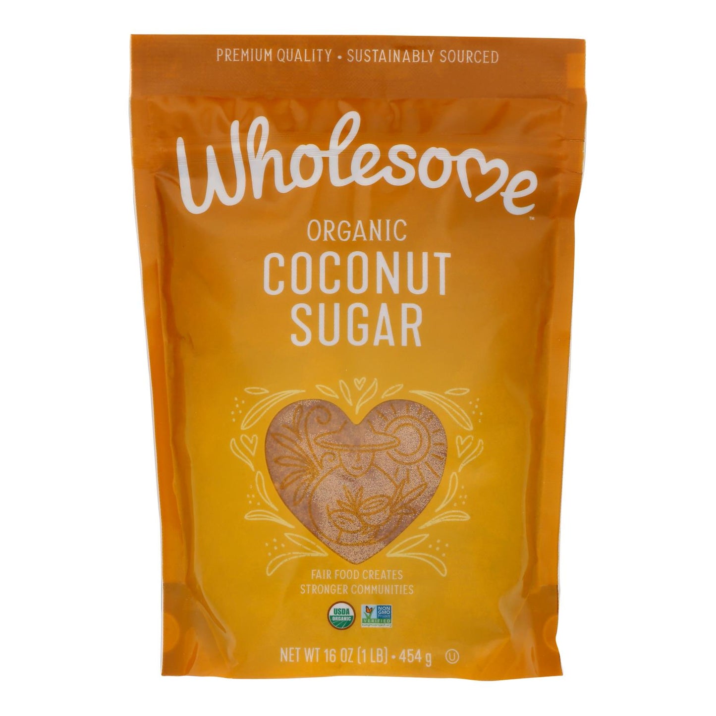 Wholesome Sweeteners Sugar - Organic - Coconut Palm - 16 Oz - Case Of 6