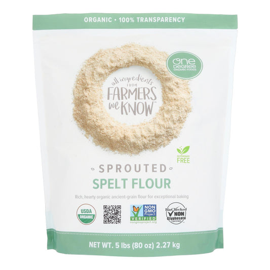 One Degree Organic Foods Sprouted Spelt Flour - Organic - Case Of 4 - 80 Oz.