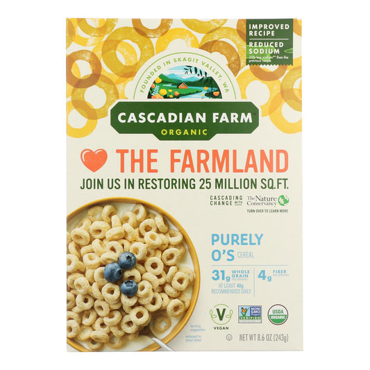 Cascadian Farm Cereal - Organic - Purely Os - 8.6 Oz - Case Of 12
