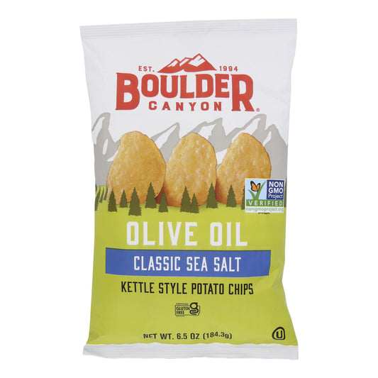 Boulder Canyon - Kettle Chips - Olive Oil - Case Of 12 - 6.5 Oz.