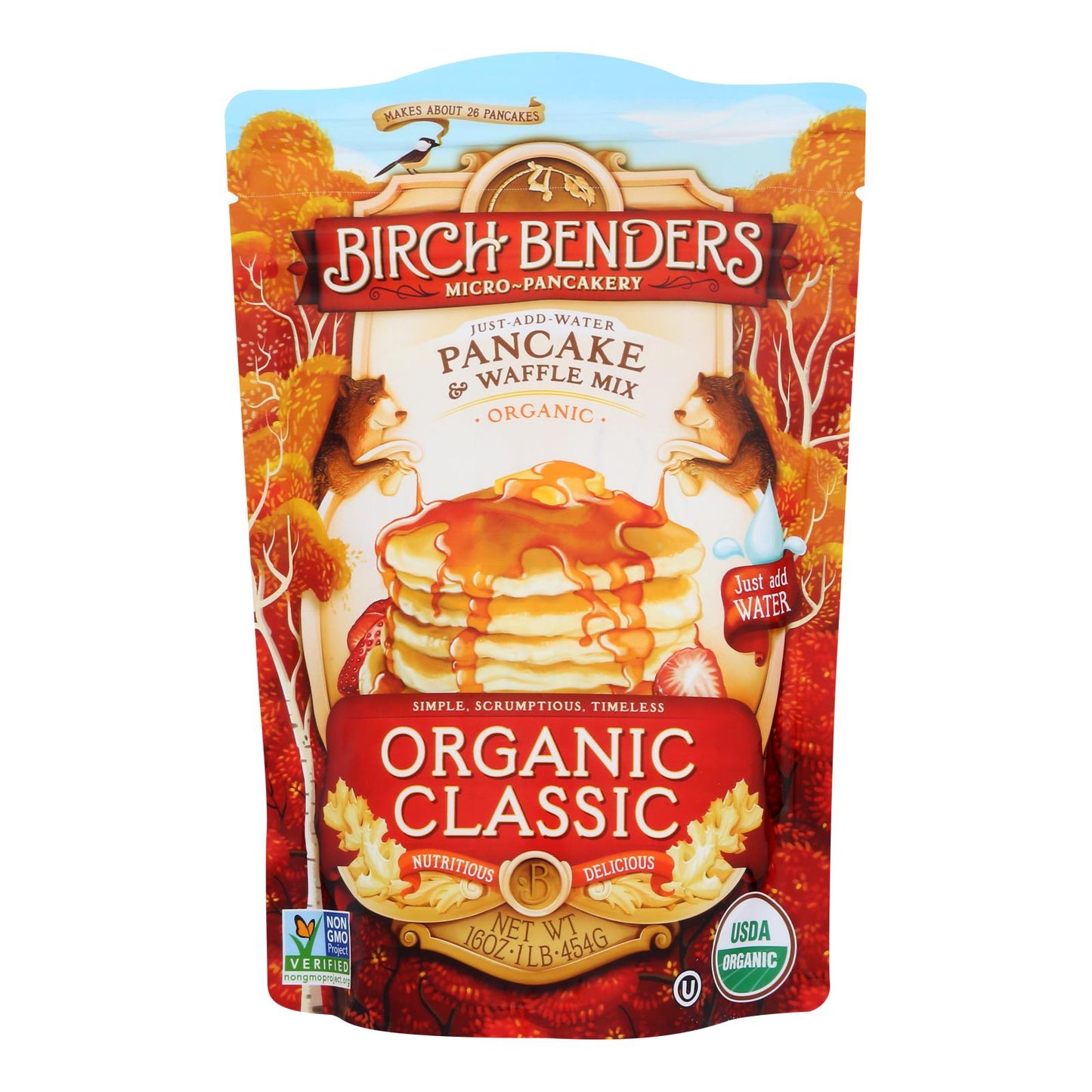 Birch Benders Pancake And Waffle Mix - Classic - Case Of 6 - 16 Oz.