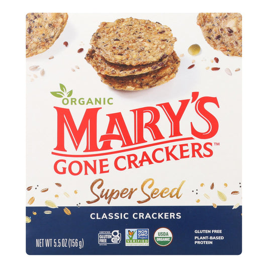 Mary's Gone Crackers Super Seed - Everything - Case Of 6 - 5.5 Oz.