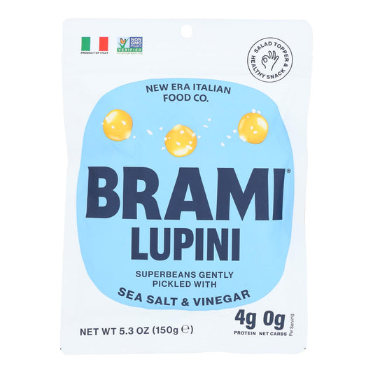 Brami Lupini Snack - Sea Salt - Case Of 8 - 5.3 Oz.