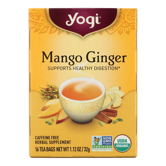 Yogi Tea - Organic - Mango Ginger - Case Of 6 - 16 Bag