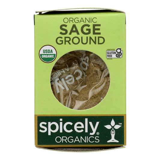 Spicely Organics - Organic Sage - Ground - Case Of 6 - 0.3 Oz.