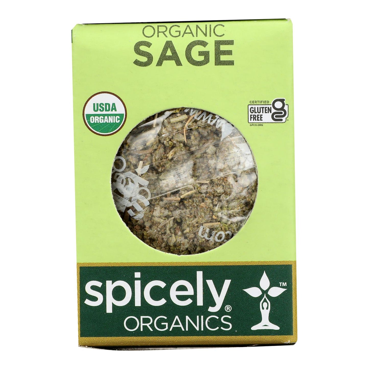 Spicely Organics - Organic Sage - Rubbed - Case Of 6 - 0.1 Oz.
