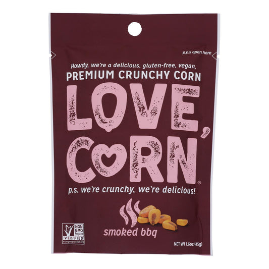 Love Corn - Roasted Corn Bbq - Case Of 10 - 1.6 Oz