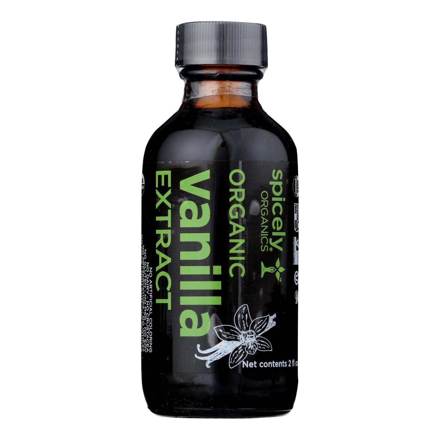 Spicely Organics - Organic Extract - Vanilla - Case Of 6 - 2 Fl Oz.