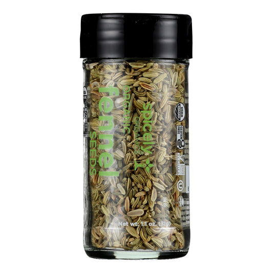 Spicely Organics - Organic Fennel - Seeds - Case Of 3 - 1.1 Oz.
