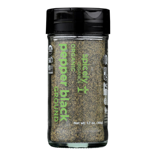 Spicely Organics - Organic Peppercorn - Black Ground - Case Of 3 - 1.7 Oz.