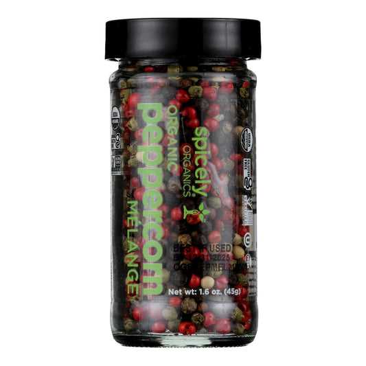 Spicely Organics - Organic Peppercorn - Melange - Case Of 3 - 1.6 Oz.